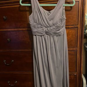 David’s bridal long sleeveless elegant dress, purple (size 14, junior)